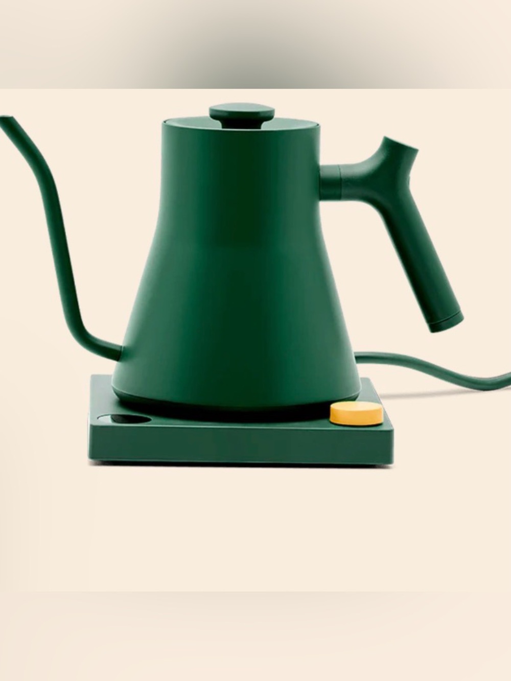 Great Jones x Fellow Limited edition Kettle gooseneck green & mustard yellow